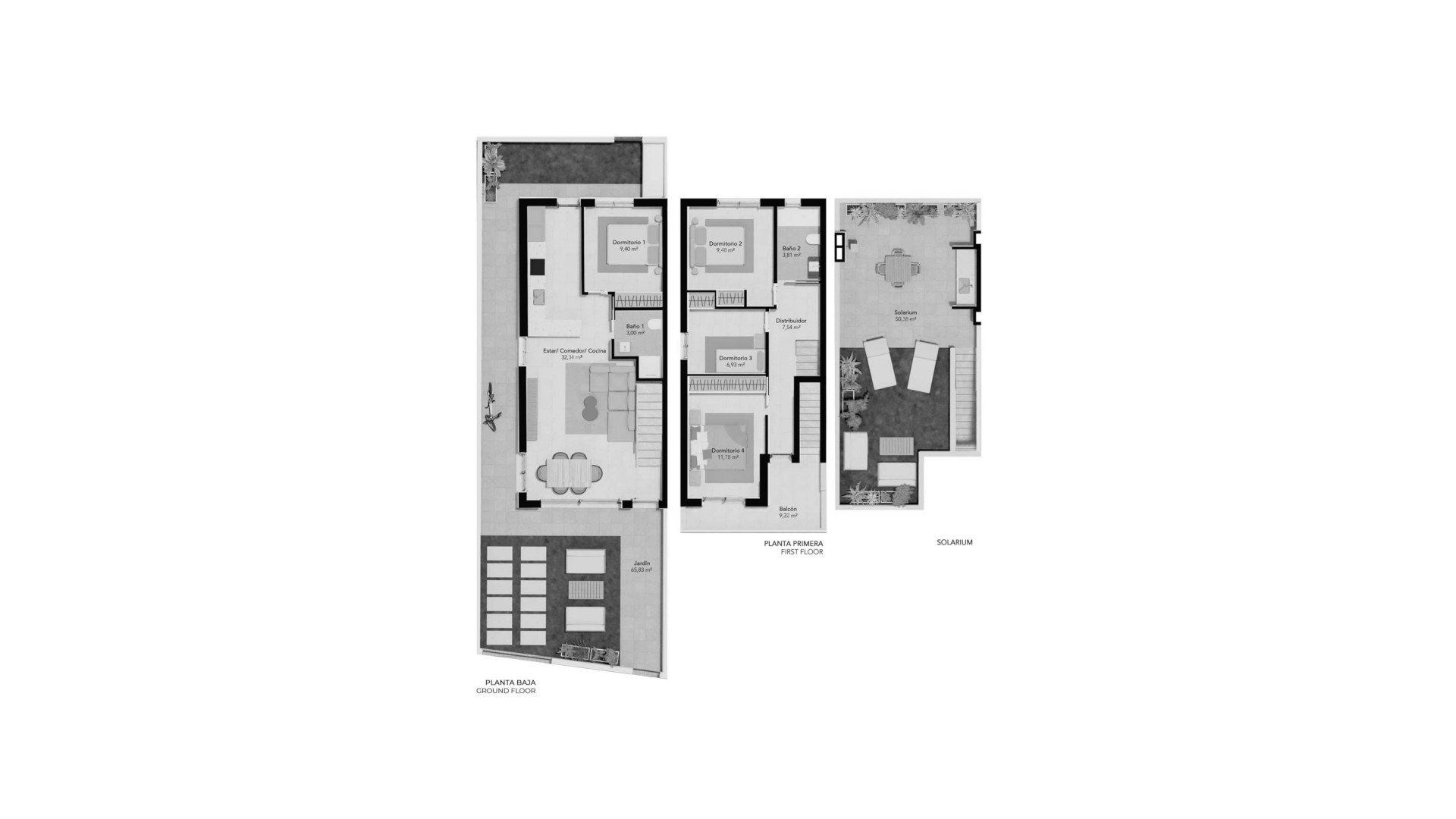 Property floor plan, 4 bedrooms in Bahia Homes Horadada 3 No. 5